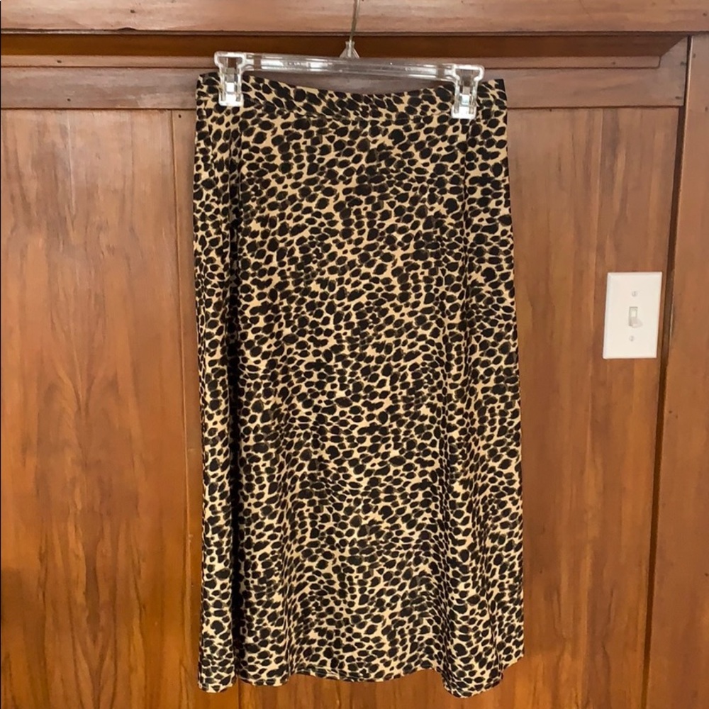 Comfortable Jcrew leopard print skirt